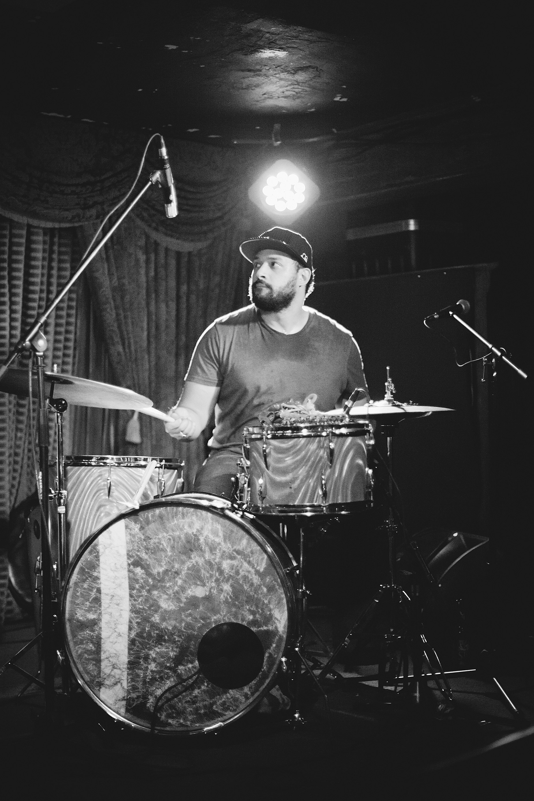 Makaya McCraven at the Del Monte Speakeasy in Venice, California, September 22, 2015. Photo by Victor Duarte.